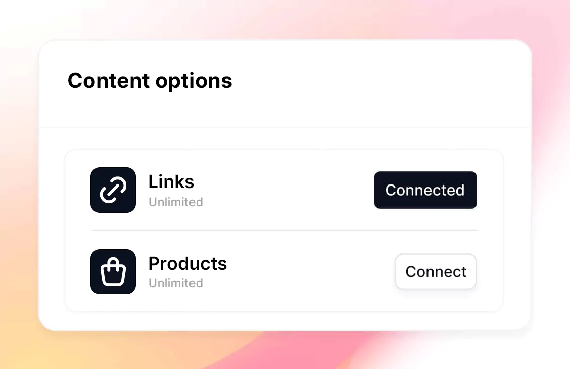 Three Content Options